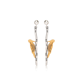 Woodpecker Design Vintage Stud Earrings Handcrafted Wholesale 925 Sterling Silver Jewelry