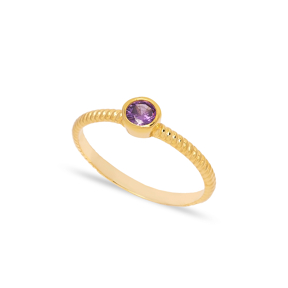 Twisted Design Amethyst Stone Wholesale Cluster Ring