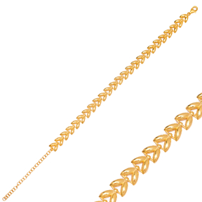 Palm Plain Design Charm Bracelet Wholesale 925 Sterling Silver Jewelry