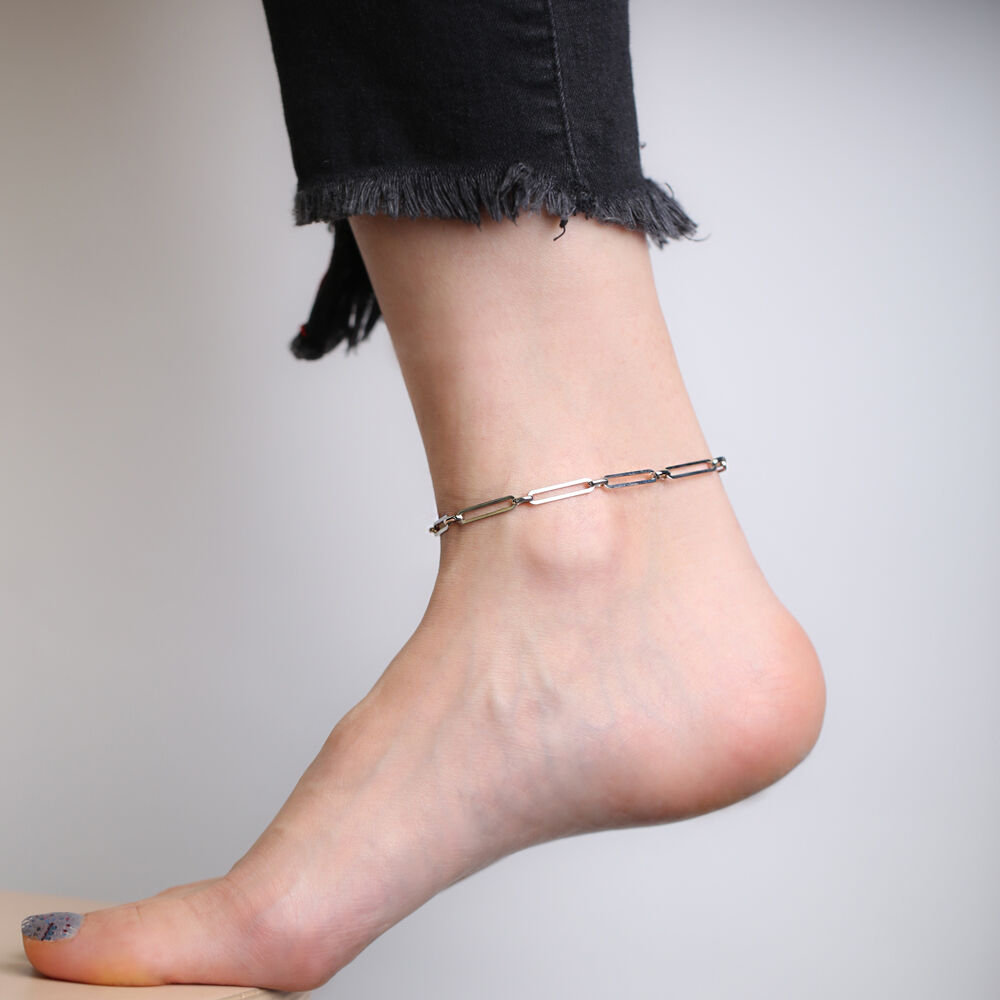 Dainty Silver Chain Anklet Wholesale Handmade Turkish 925 Sterling Silver Jewelry