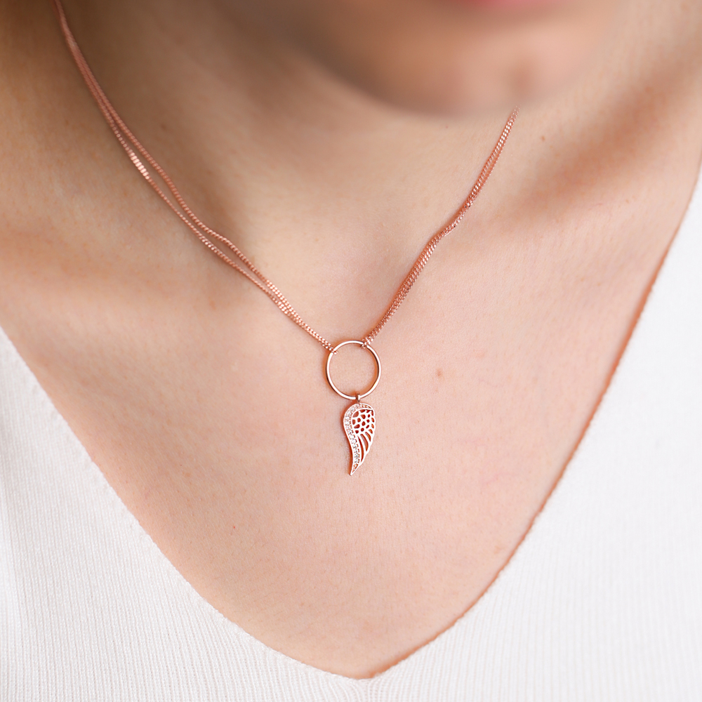 Wing Hollow Choker Necklace Handmade 925 Sterling Silver Turkish Wholesale Jewelry