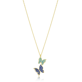 Butterfly Design Turkish Silver Pendant