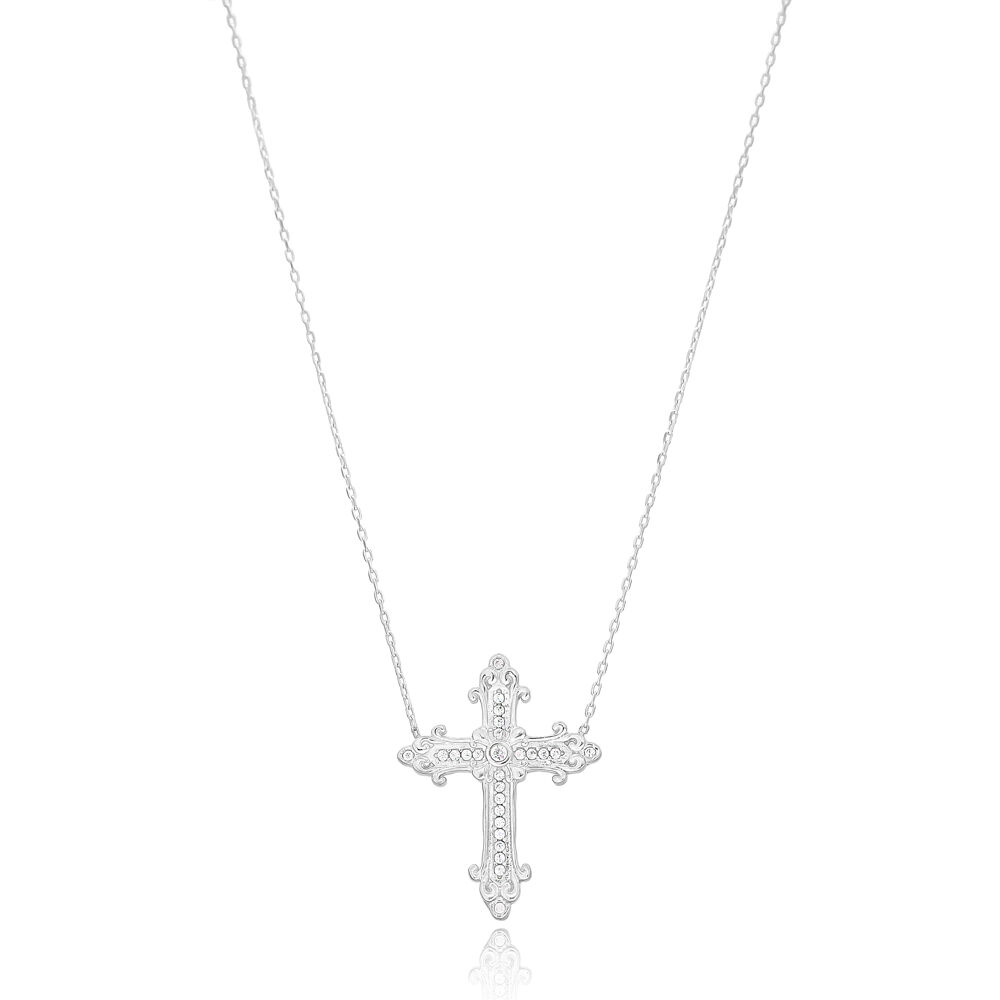 Silver Cross Design Pendant Wholesale 925 Sterling Silver Turkish Jewelry