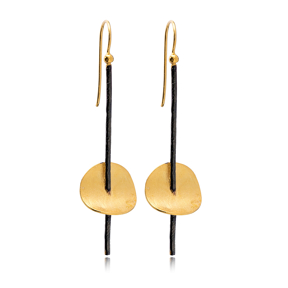 22k Gold Plated Original Stick Shape Vintage Earrings Wholesale 925 Sterling Silver Jewelry