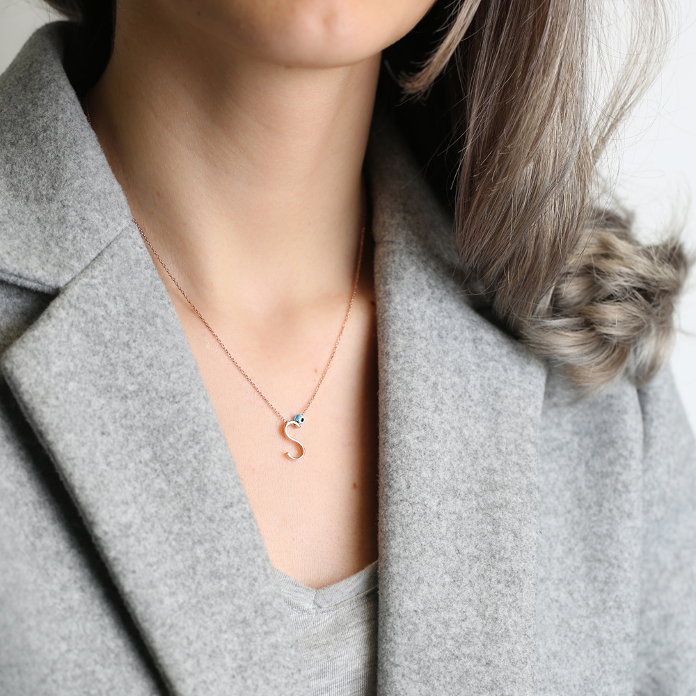 A Letter Design Pendant, Turkish Wholesale Handmade 925 Sterling Silver Alphabet Pendant