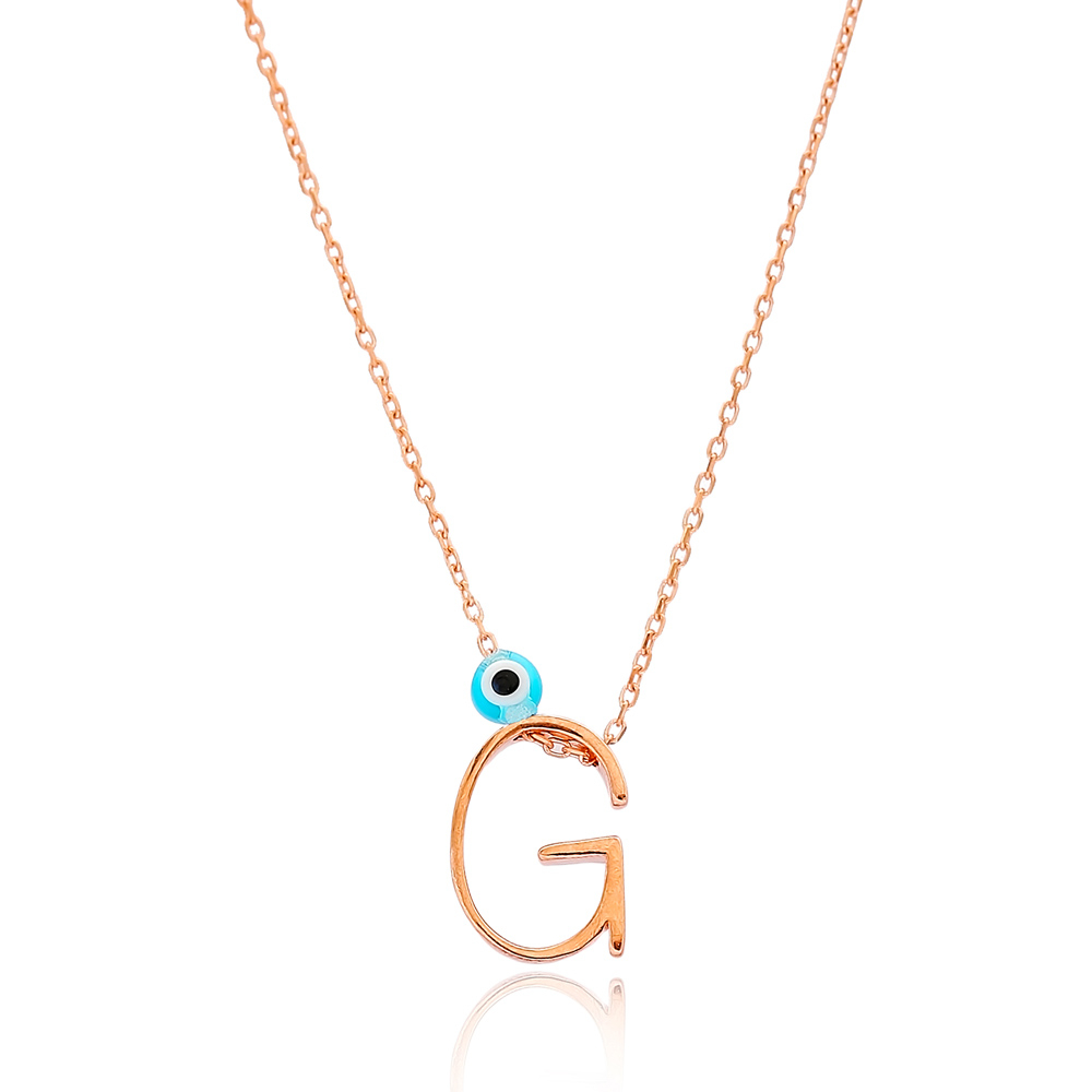 G Letter Design Pendant, Turkish Wholesale Handmade 925 Sterling Silver Alphabet Pendant