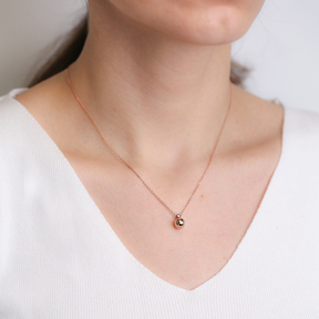 Shiny Ball Charm Zircon Design Pendant Wholesale Turkish 925 Sterling Silver Necklace Jewelry