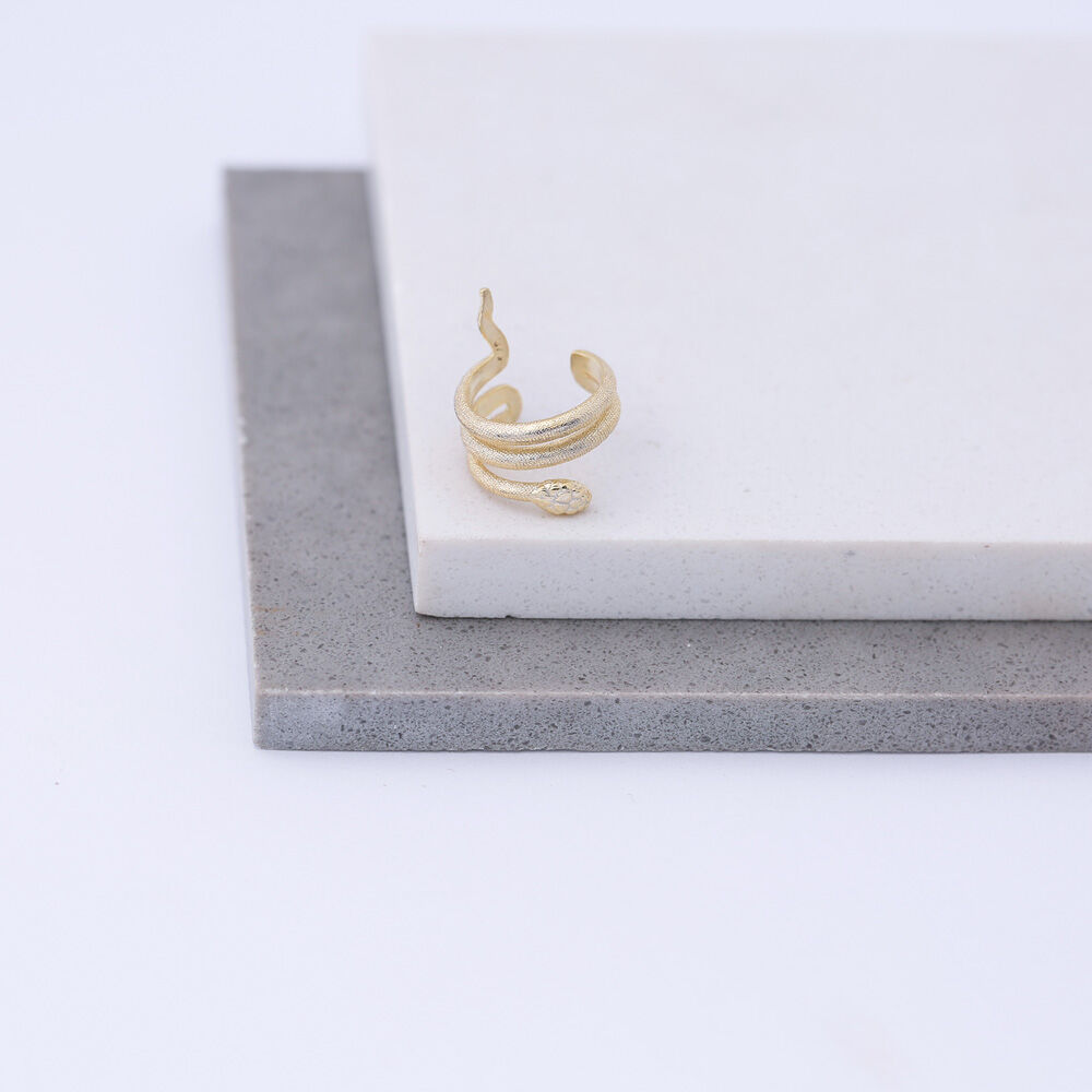 Trendy Snake Shape Cartilage Earring Wholesale Turkish 925 Sterling Silver Jewelry