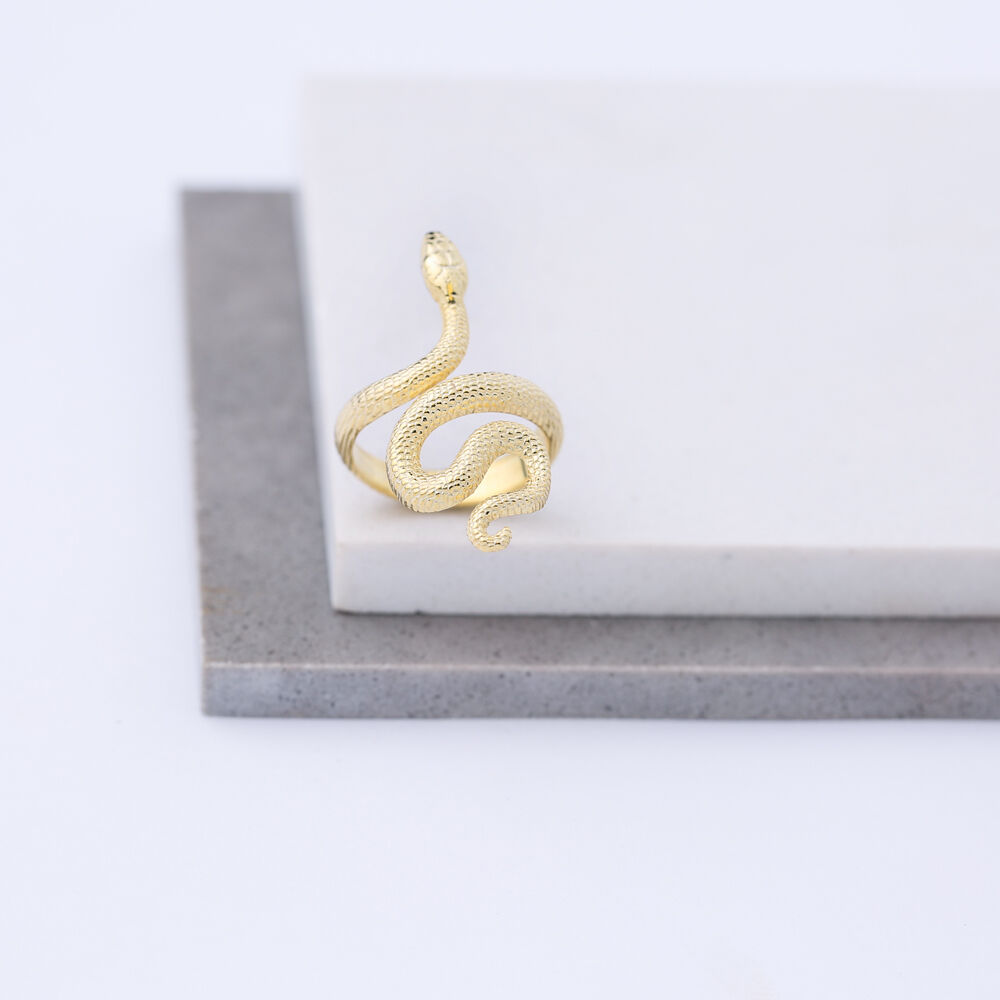 Snake Design Turkish Wholesale 925 Sterling Silver Adjustable Ring