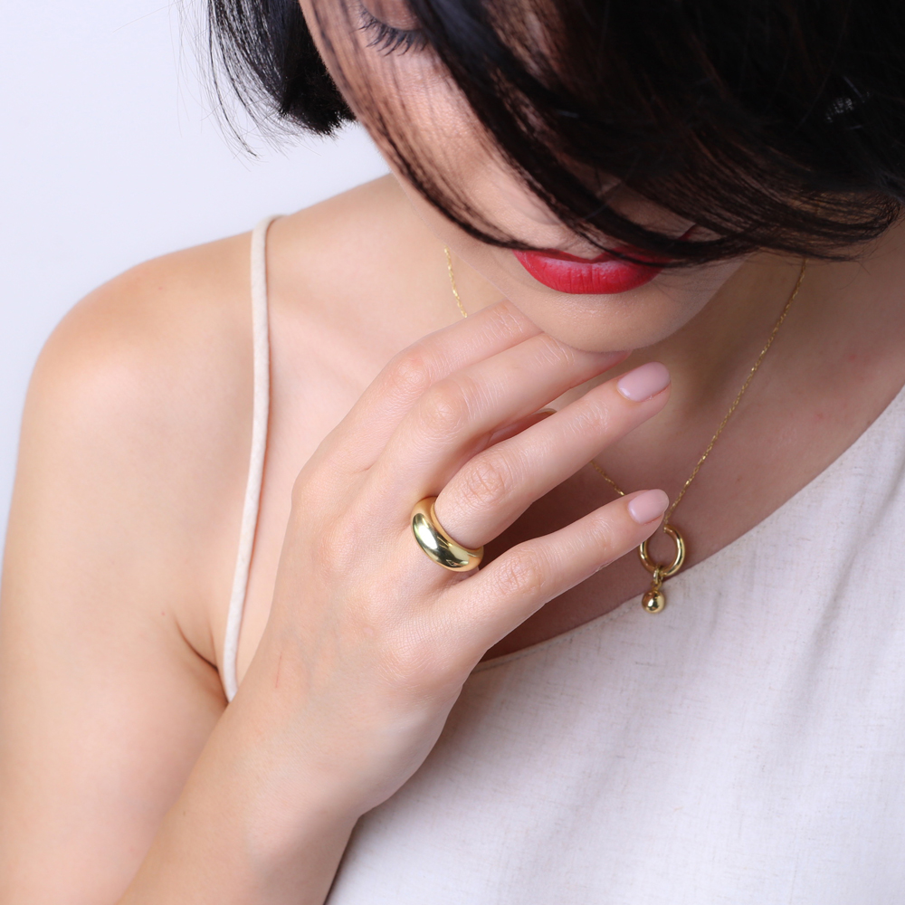 Minimalist Design Adjustable Ring Turkish Wholesale 925 Sterling Silver Jewelry