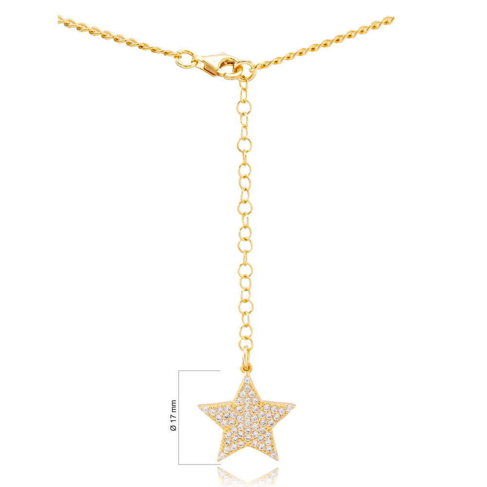 Single Belly Chain Trendy Star Charm Handcrafted 925 Sterling Silver Body Jewelry