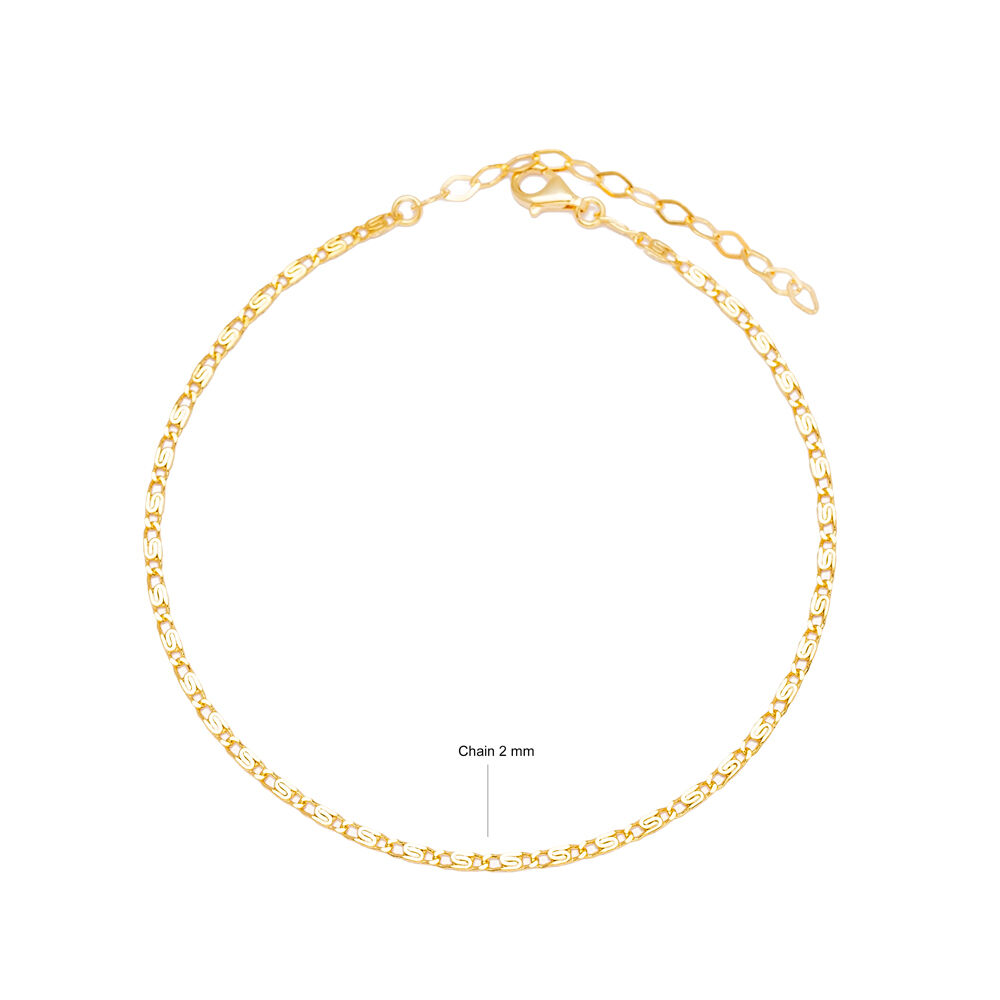Snail Chain High Quality Chain Anklet Wholesale Handmade 925 Sterling Silver Jewelry