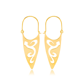 Vintage Design 22K Gold Plated Handcrafted Wholesale 925 Sterling Silver Dangle Earrings Jewelry