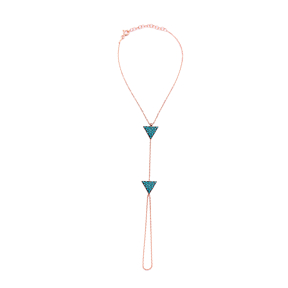 Double Triangle Design Geometric Shape Turquoise Slave Bracelet Turkish Wholesale Jewelry