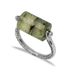 Natural Pirinait Stone Turkish Wholesale Handmade 925  Sterling Silver Oxidized Plated Ring Jewelry