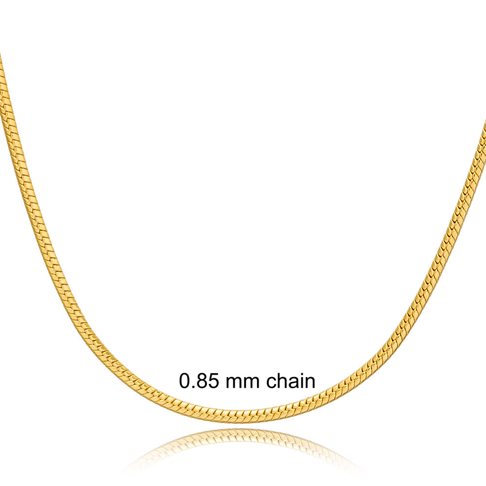 Snake  Gold Plated Chain Silver Necklace