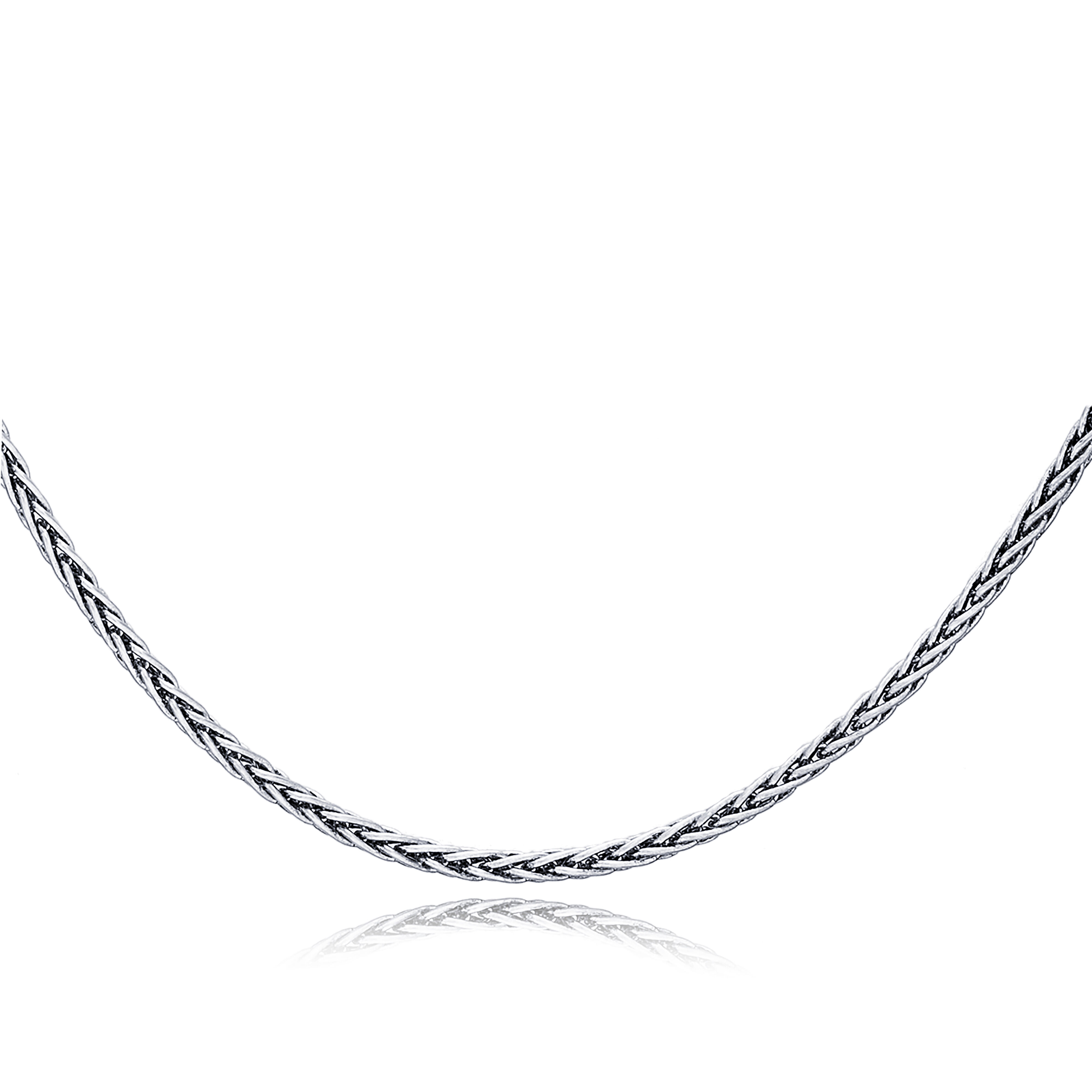 Wholesale Cable Oxidized Chain Silver Necklace