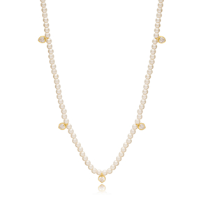 Lovely Heart Shape Pearl Shaker Necklace Wholesale 925 Sterling Silver Jewelry