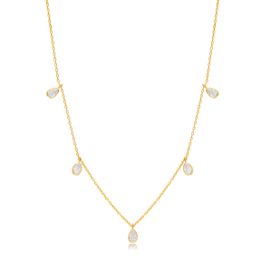 Teardrop Charm Elegant Shaker Necklace Wholesale Handmade 925 Sterling Silver Pendant Jewelry