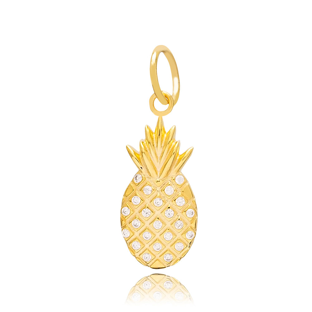 Pineapple Design Charm Wholesale Handmade Turkish 925 Silver Sterling Jewelry