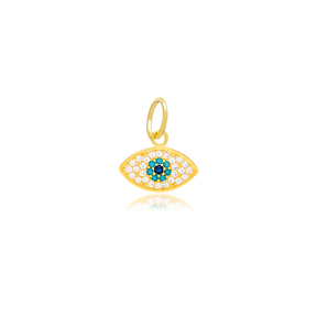 Chic Evil Eye Design Jewelry Wholesale Handcrafted Turkish 925 Silver Sterling Charm