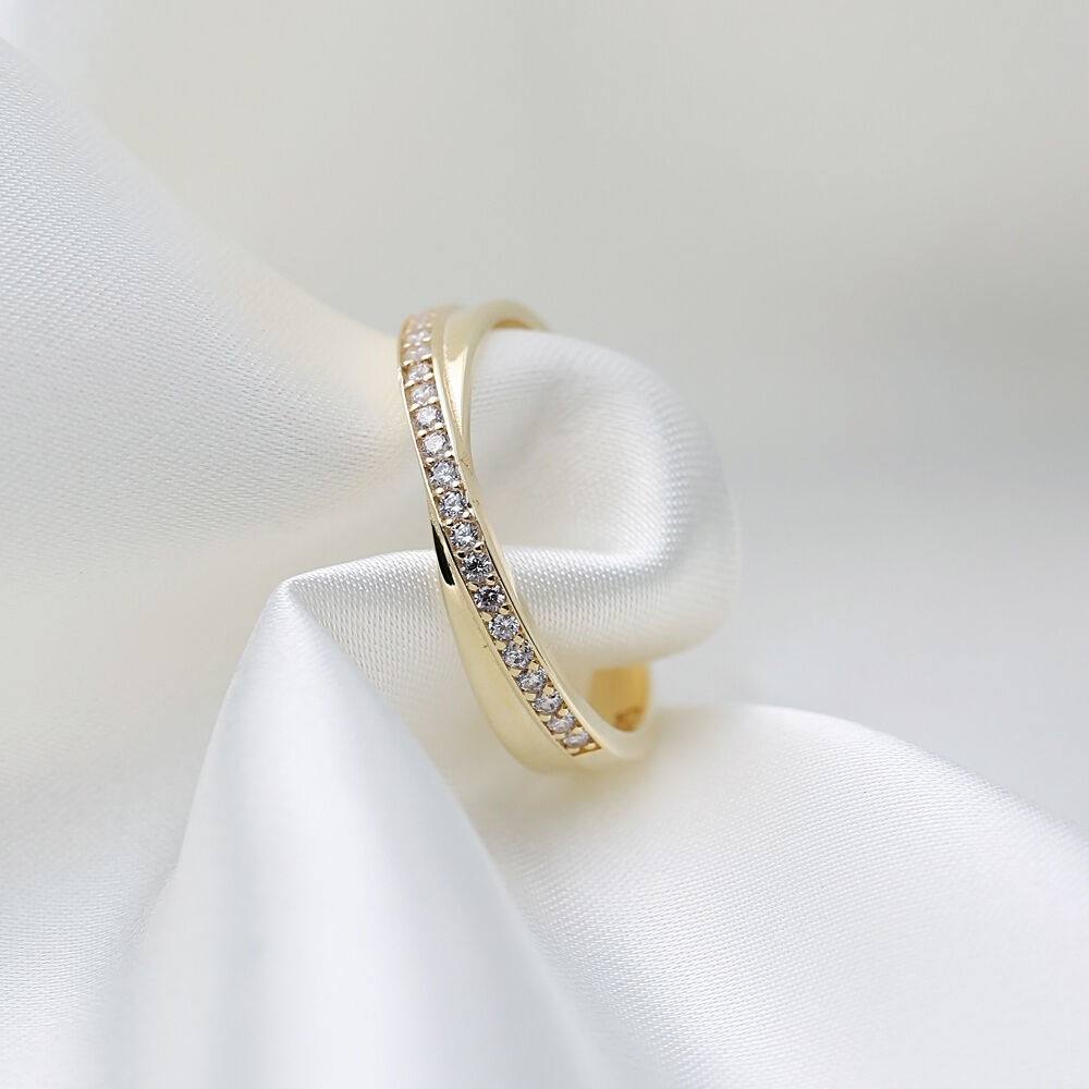 Elegant Zircon Stone New Trend Turkish Handmade Wholesale Band Ring 925 Sterling Silver Jewelry