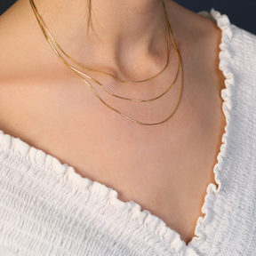 Layered Italian Chain Necklaces Turkish Trendy Wholesale 925 Sterling Silver Jewellery