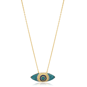 Eye Design Turkish Evil Eye Handcrafted Wholesale Necklace Pendant 925 Sterling Silver Jewelry