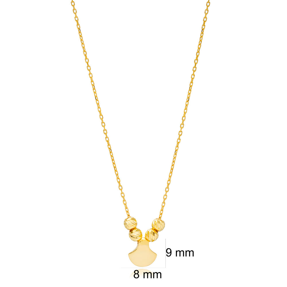 Minimalist Irregular Shape Plain Necklace Pendant Ball Charm Wholesale Handmade 925 Sterling Jewelry