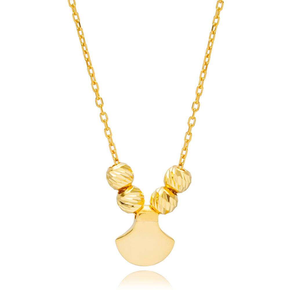 Minimalist Irregular Shape Plain Necklace Pendant Ball Charm Wholesale Handmade 925 Sterling Jewelry