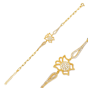 Butterfly Design Charm Bracelet 925 Sterling Silver Handmade Turkish Women Jewelry
