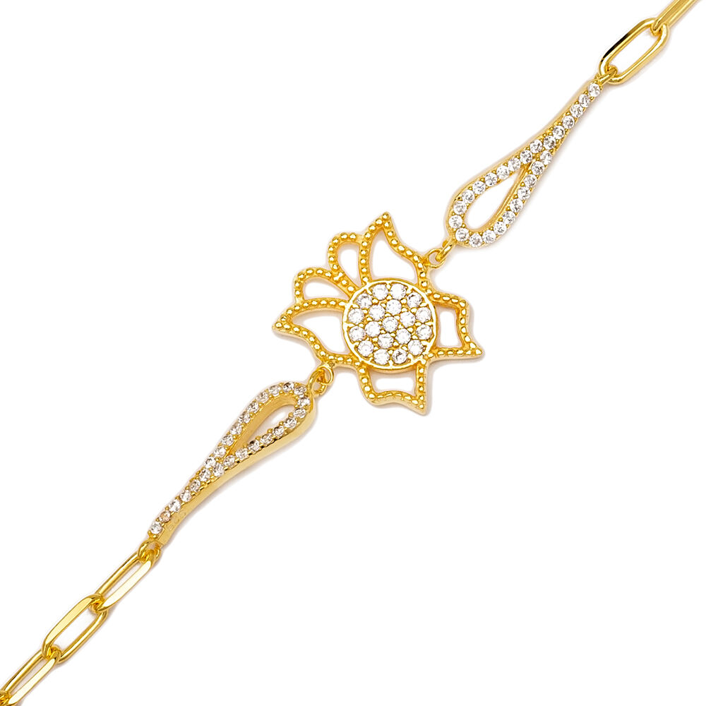 Butterfly Design Charm Bracelet 925 Sterling Silver Handmade Turkish Women Jewelry
