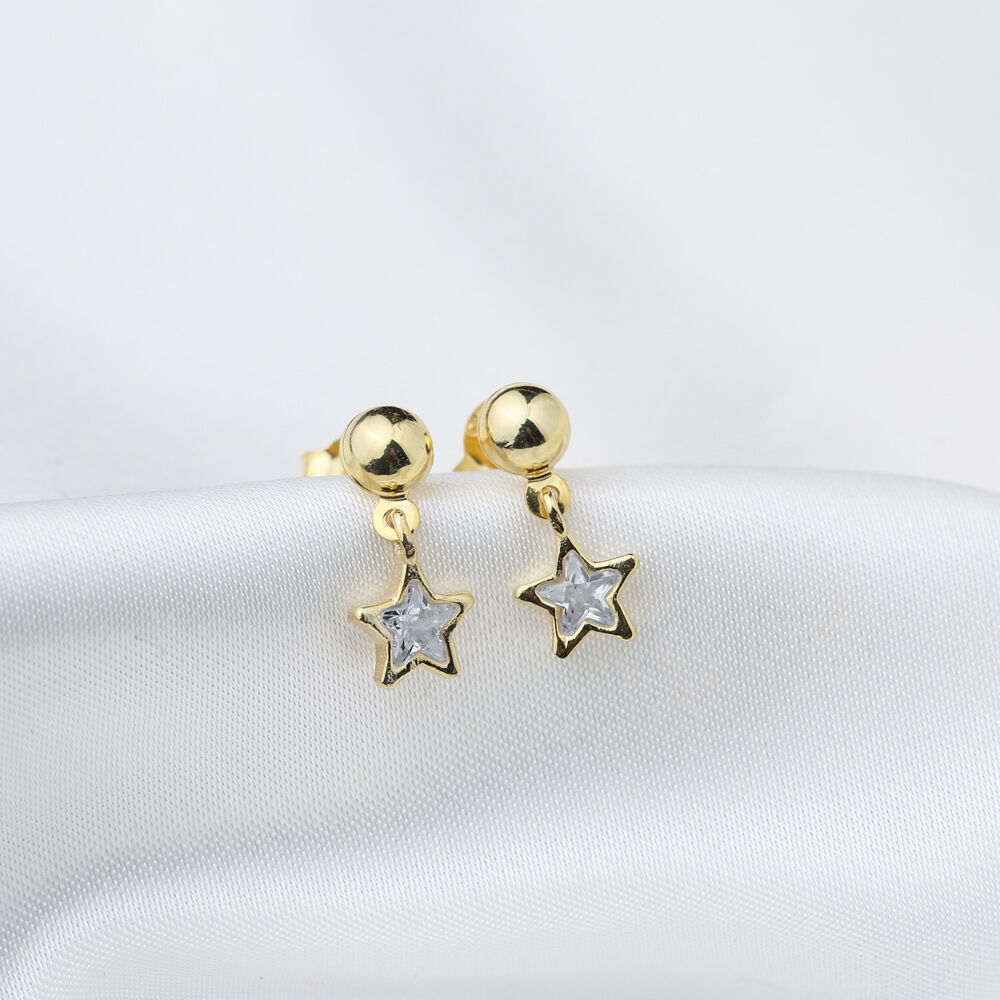 Tiny Star Shape Minimalist Design Stud Earrings Wholesale Turkish 925 Sterling Silver Jewelry