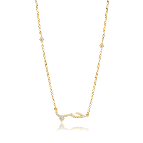 Love Letter Arabic Alphabet Design Wholesale Handmade 925 Silver Sterling Necklace