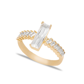 Unique Shape Women Cluster Wedding Ring Handmade Turkish 925 Sterling Silver Jewelry