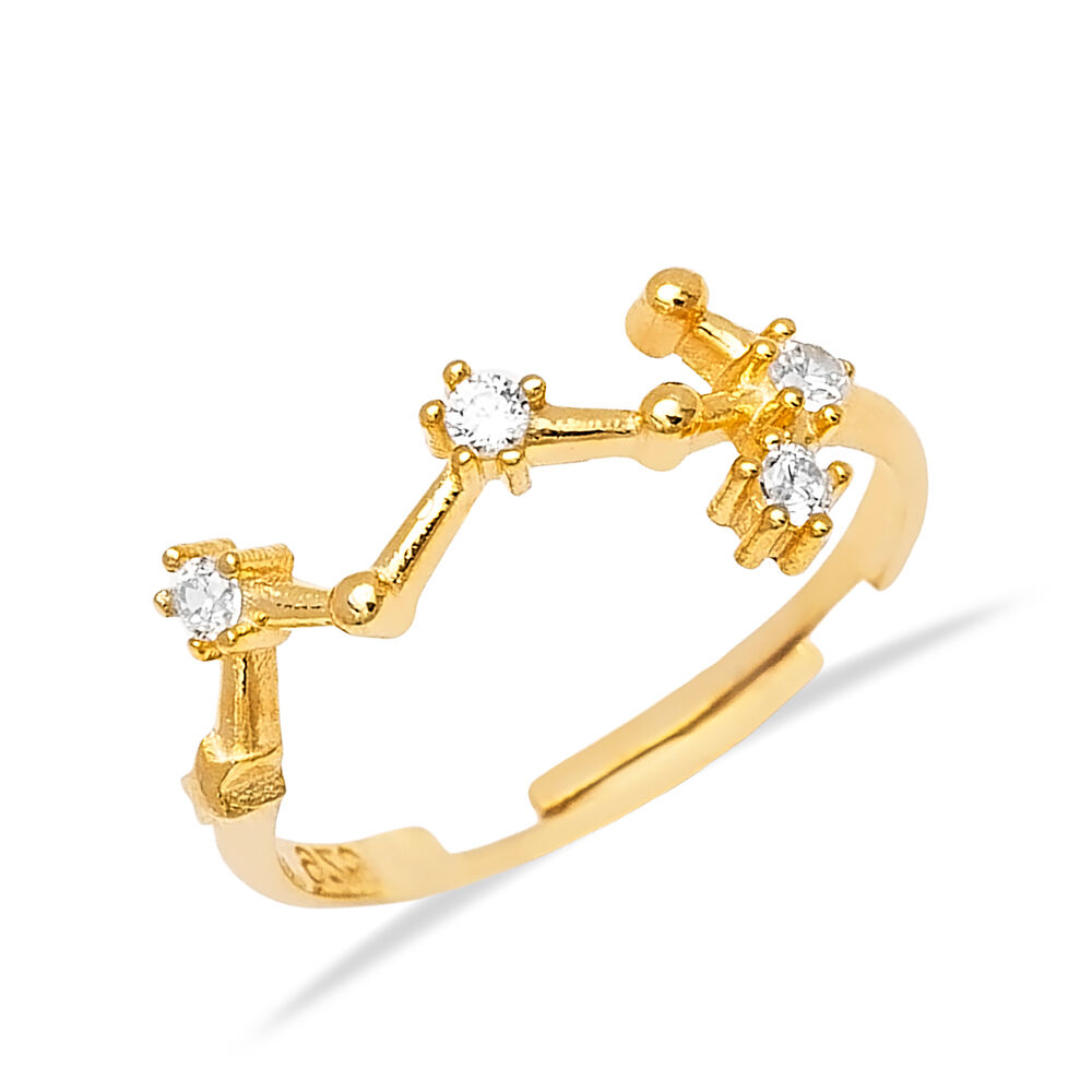 Scorpio Zodiac Ring Elegant Popular Design Wholesale 925 Sterling Silver Horoscope Jewelry