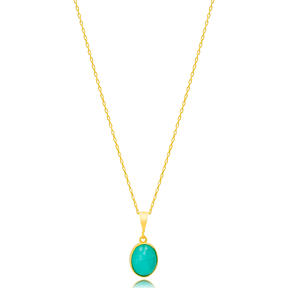 Amazonite Stone Elegant Design Charm Necklace Pendant 925 Sterling Silver Jewelry