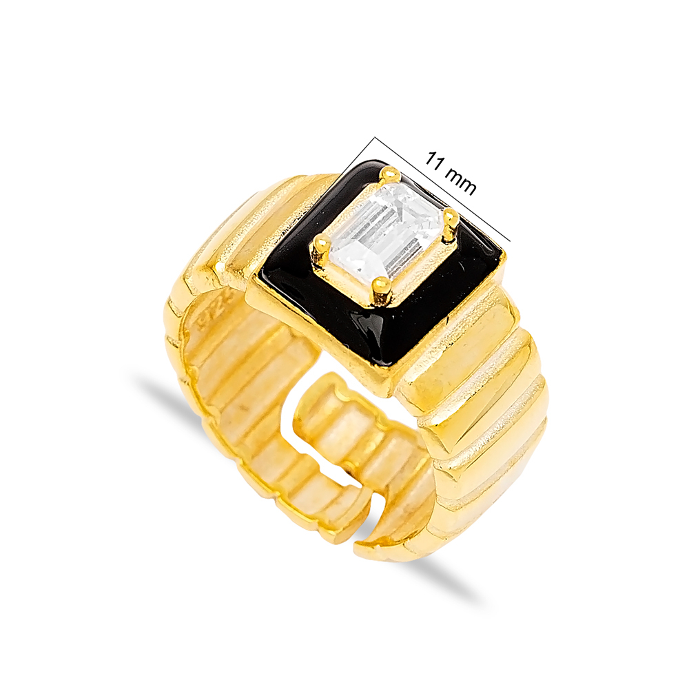 Trendy Elegant Unique Adjustable Ring Handmade Turkish Wholesale 925 Sterling Silver Jewelry