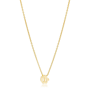 Arabic Allah Name Necklace Minimalist Plain Pendant God Name Turkish Wholesale 925 Sterling Silver Jewelry