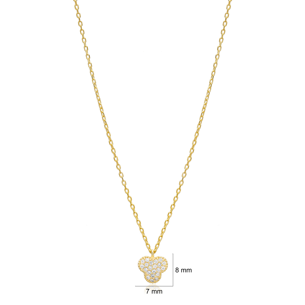 Minimal Shape Pendant Charm Necklace Turkish Wholesale 925 Sterling Silver Jewelry