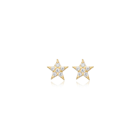 Tiny Star Shape Stud Earrings Wholesale Handmade 925 Sterling Silver Jewelry