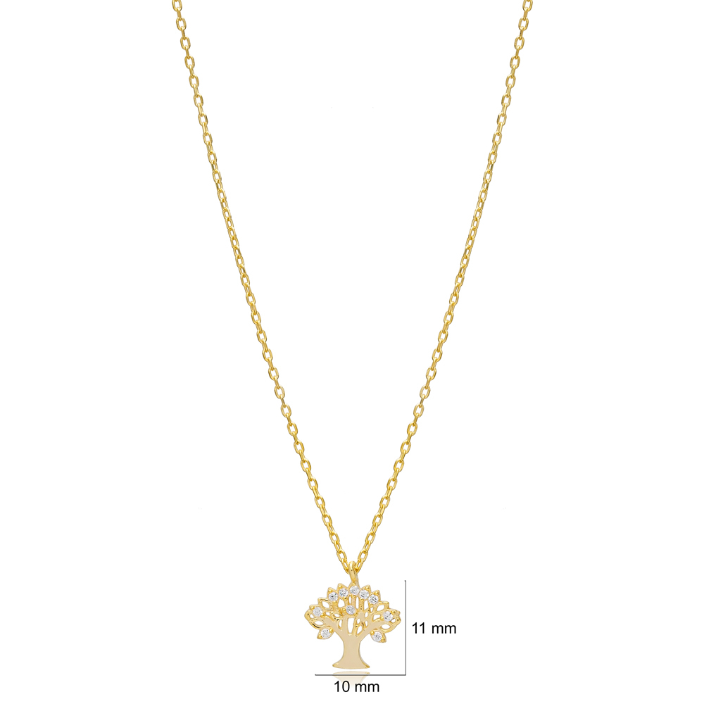 Tree Design Charm Necklace Pendant Wholesale 925 Sterling Silver Jewelry