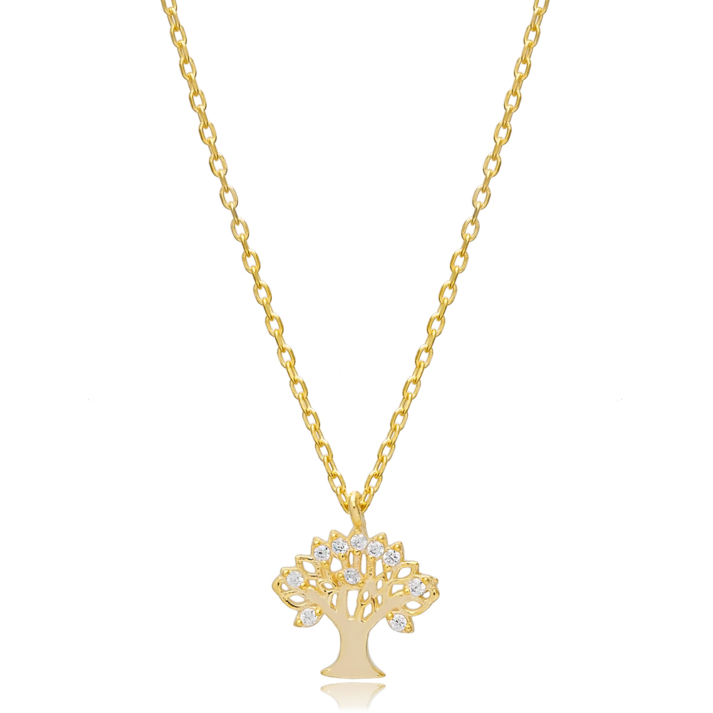 Tree Design Charm Necklace Pendant Wholesale 925 Sterling Silver Jewelry