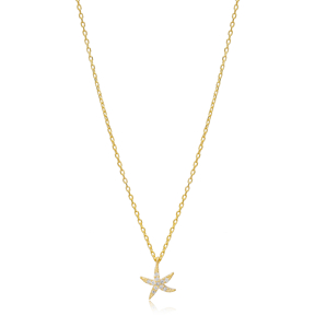 Starfish Design Charm Necklace Pendant Wholesale 925 Sterling Silver Jewelry