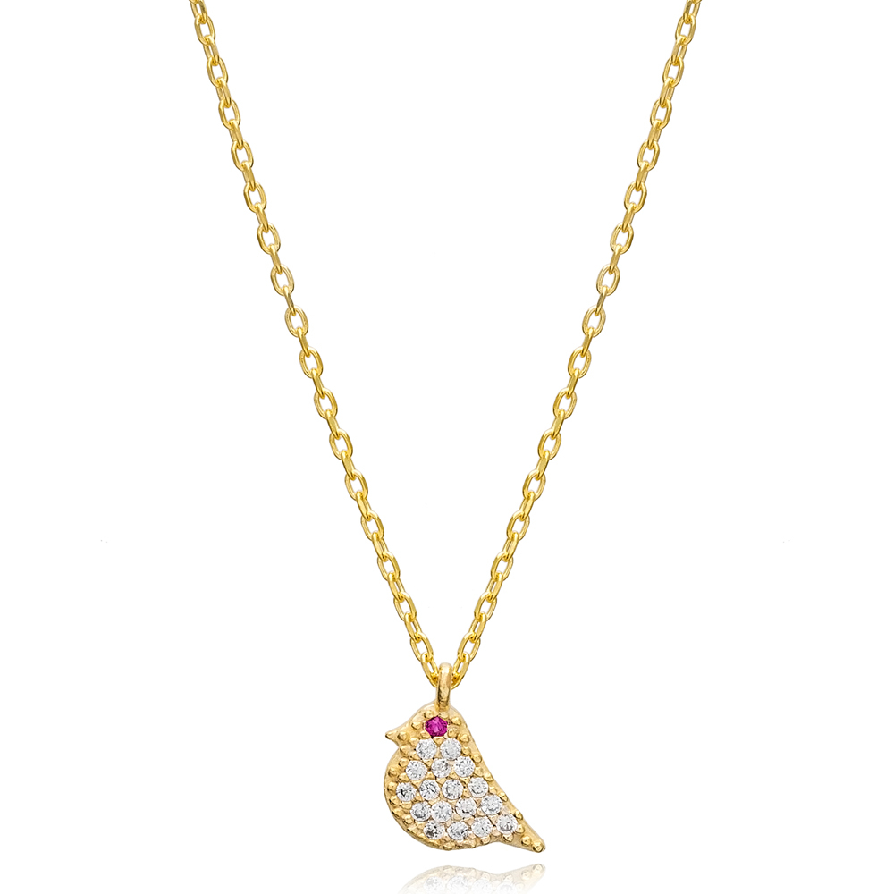 Bird Animal Design Charm Necklace Pendant Wholesale 925 Sterling Silver Jewelry