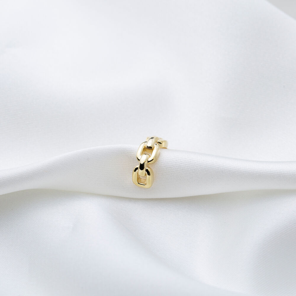 Elegant Chain Design Single Cuff Earring Plain Handmade 925 Sterling Silver Jewelry