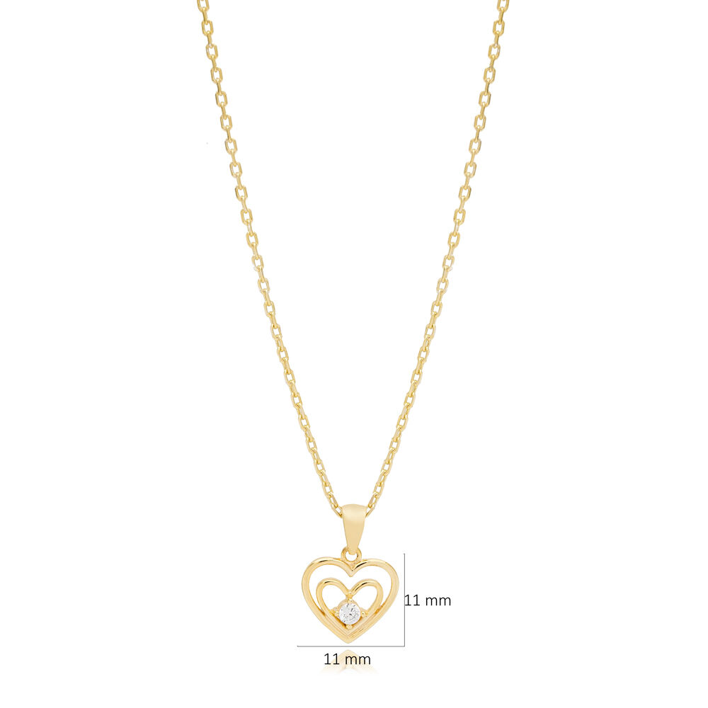 Elegant Heart Design Charm Pendant Wholesale 925 Sterling Silver Jewelry