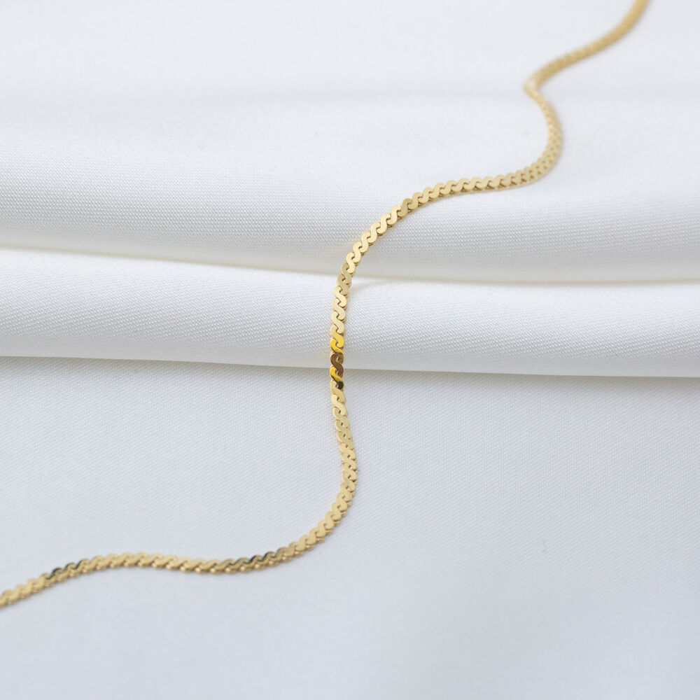 Thin Serpentine Chain 1.6 mm Bracelet Elegant Wholesale 925 Sterling Silver Jewelry
