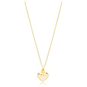 40+5 Cm 40 Forse Simple Plain Heart Charm Necklace