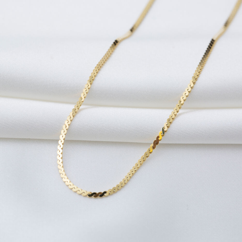Thin Serpentine Chain 1.6 mm Necklace Elegant Wholesale 925 Sterling Silver Jewelry